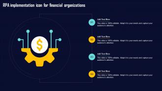 RPA Implementation Icon For Financial Organizations