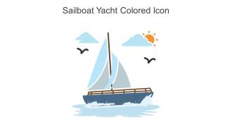 Sailboat Yacht Colored Icon In Powerpoint Pptx Png And Editable Eps Format