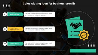 Sales Closing Icon For Business Growth
