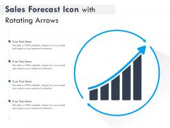 Sales forecast icon with rotating arrows