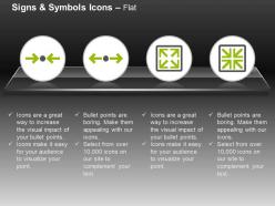 Same opposite directional arrows direction indication ppt icons graphics