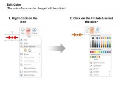 Same opposite directional arrows direction indication ppt icons graphics