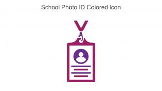 School Photo Id Colored Icon In Powerpoint Pptx Png And Editable Eps Format