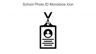 School Photo Id Monotone Icon In Powerpoint Pptx Png And Editable Eps Format