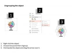 Sd human brain in stand with icons flat powerpoint design