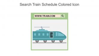 Search Train Schedule Colored Icon In Powerpoint Pptx Png And Editable Eps Format