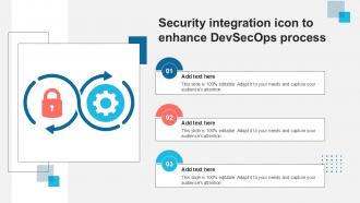 Security Integration Icon To Enhance Devsecops Process Ppt Example