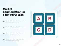 Segmentation icon percent market targeting circular pie chart hexagonal customer