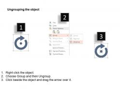 Semicircular arrow two directional arrow ppt icons graphics