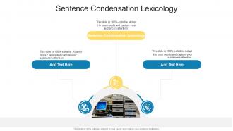 Sentence Condensation Lexicology Ppt Example Cpp