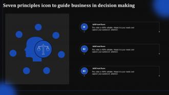 Seven Principles Icon To Guide Business In Decision Making