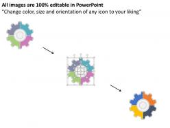 Sh four staged gear infographics and icons flat powerpoint design