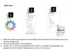 Sh four staged gear infographics and icons flat powerpoint design