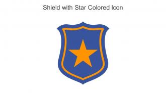 Shield With Star Colored Icon In Powerpoint Pptx Png And Editable Eps Format