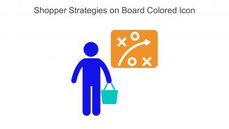 Shopper Strategies On Board Colored Icon In Powerpoint Pptx Png And Editable Eps Format