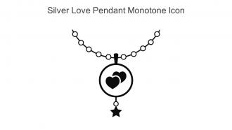 Silver Love Pendant Monotone Icon In Powerpoint Pptx Png And Editable Eps Format