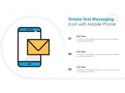 Simple text messaging icon with mobile phone