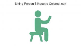 Sitting Person Silhouette Colored Icon In Powerpoint Pptx Png And Editable Eps Format