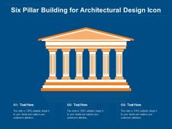 Six pillar building for architectural design icon