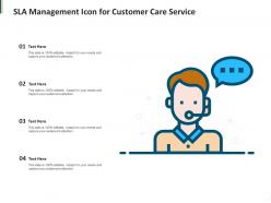 Sla management icon for customer care service