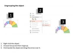 Small to big semicircle with icons flat powerpoint design