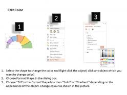 Small to big semicircle with icons flat powerpoint design