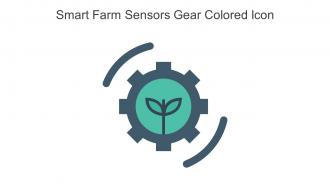 Smart Farm Sensors Gear Colored Icon In Powerpoint Pptx Png And Editable Eps Format
