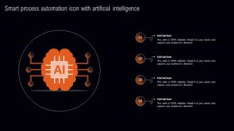Smart Process Automation Icon With Artificial Intelligence