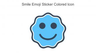 Smile Emoji Sticker Colored Icon In Powerpoint Pptx Png And Editable Eps Format