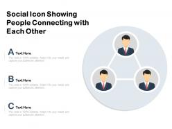 Social icon showing people connecting with each other