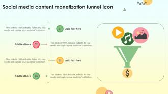 Social Media Content Monetization Funnel Icon