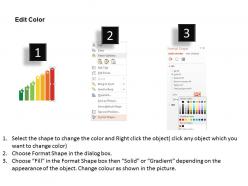 Social media icons bar graph flat powerpoint design