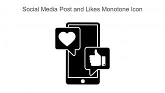 Social Media Post And Likes Monotone Icon In Powerpoint Pptx Png And Editable Eps Format