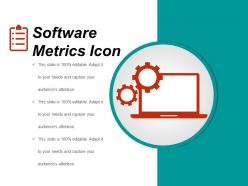 Software metrics icon ppt background template