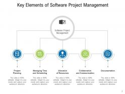 Software project management functions icon importance structure process