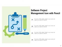 Software project management functions icon importance structure process
