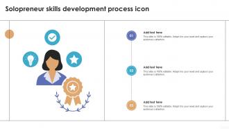 Solopreneur Skills Development Process Icon Ppt Sample