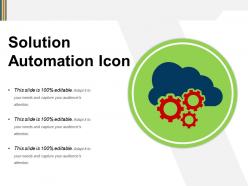 Solution automation icon powerpoint topics