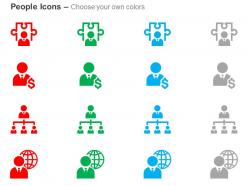 Solution financer organizational distribution global connection ppt icons graphics