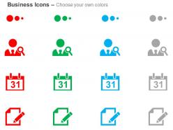 Sort as descending business man find calendar note ppt icons graphics