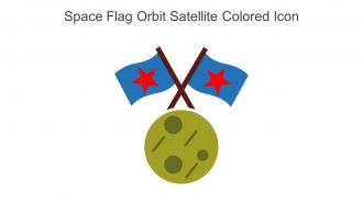 Space Flag Orbit Satellite Colored Icon In Powerpoint Pptx Png And Editable Eps Format