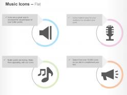 Speaker mike music nodes loudspeaker ppt icons graphics