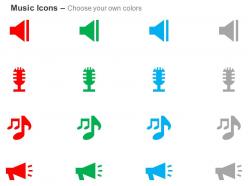 Speaker mike music nodes loudspeaker ppt icons graphics