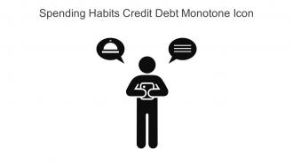 Spending Habits Credit Debt Monotone Icon In Powerpoint Pptx Png And Editable Eps Format