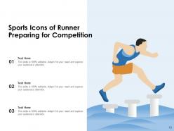 Sport Icon Depicting Multiple Outdoor Professional Playing Athlete Paralympic Championship