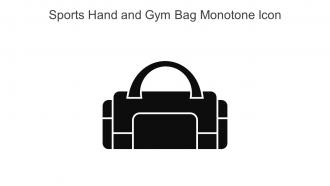 Sports Hand And Gym Bag Monotone Icon In Powerpoint Pptx Png And Editable Eps Format