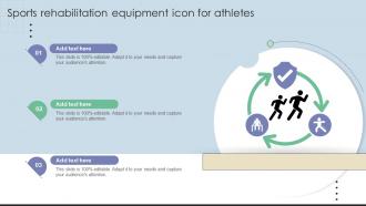 Sports Rehabilitation Equipment Icon For Athletes Ppt Template