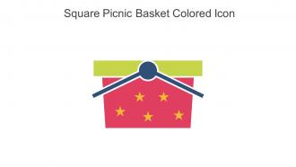 Square Picnic Basket Colored Icon In Powerpoint Pptx Png And Editable Eps Format