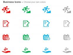 Stair steps alms event date time symbol signing the contract ppt icons graphics