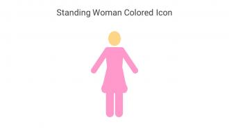 Standing Woman Colored Icon In Powerpoint Pptx Png And Editable Eps Format